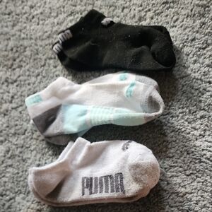Puma Women's Ankle Socks - Black, White, Gray